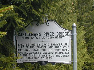 Castleman's Stone Arch Bridge Sign