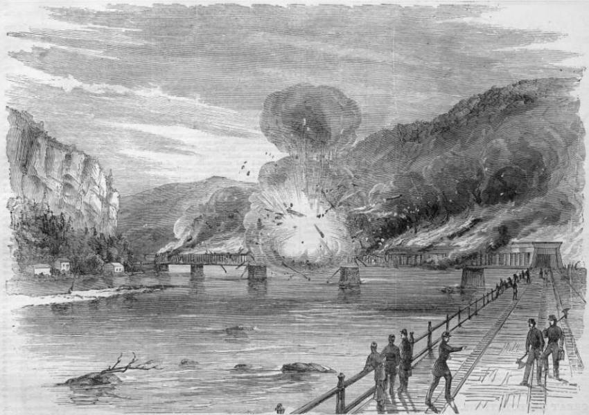 Harpers Ferry Covered Bridge 1861