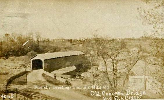 Parks Rolling Mill Covered Bridge Early 1900s Postcard